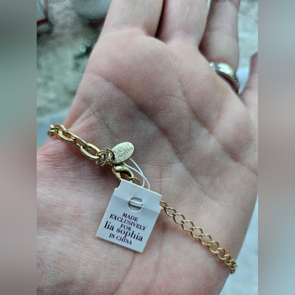 New Lia Sophia Refresh Necklace, Glass & Resin Beads, Gold, Blue, NWOB - Picture 10 of 12